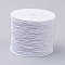 Elastic Cords, White, 0.8mm, about 26.24~28.43 yards(24~26m)/roll