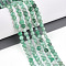Natural Emerald Beads Strands, Flat Faceted, Round, 3.5x4x2.5mm, Hole: 0.7mm, about 106~107pcs/strand, 15.28~15.43''(38.8~39.2cm)
