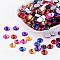 Imitation Taiwan Acrylic Rhinestone Flat Back Cabochons, Faceted, Half Round/Dome, Mixed Color, 10x3.5mm, 1000pcs/bag