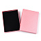 Rhombus Textured Cardboard Jewelry Boxes, with Black Sponge, for Jewelry Gift Packaging, Rectangle, Pink, 16x12x3.2cm, Inside: 15.3×11.3cm.