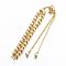 Brass Chain Bracelet Making, Slider Bracelets Making, Cadmium Free & Nickel Free & Lead Free, Real 18k Gold Plated, 9 inch(230mm), Hole: 1.5mm