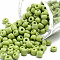 6/0 Glass Seed Beads, Opaque Colours Seed, Small Craft Beads for DIY Jewelry Making, Round, Round Hole, Green Yellow, 6/0, 4mm, Hole: 1.5mm about 500pcs/50g, 50g/bag, 18bags/2pounds