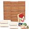 NBEADS 150 Pcs Rectangle Unfinished Wood Pieces, 33x50 mm Blank Natural Wood Slices Craft Supplies Pyrography Wooden Cutouts Ornaments with Round Corner for Painting DIY Carving Wedding Christmas