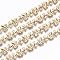 Brass Chains, Butterfly Link Chains, Unwelded, Cadmium Free & Nickel Free & Lead Free, with Spool , Real 16K Gold Plated, Butterfly: 9x8x2.3mm, Heart: 5.8x6.3x2.1mm, about 16.4 Feet(5m)/roll