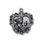 Rack Plating Alloy Pendants, Heart with Angel, Gunmetal, 23x19.5x5mm, Hole: 1.5mm