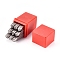 Iron Seal Stamps Set, for Imprinting Metal, Plastic, Wood, Leather, Including Number 0~8, Platinum, 64.5x10.5x10.5mm, 9pcs/box