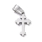 Non-Tarnish 304 Stainless Steel Pendants, Laser Cut, Cross, Stainless Steel Color, 19x11.5x1.5mm, Hole: 3.5x7mm