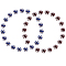 Opaque Resin Beads, Leopard Print Pattern, Imitation Animal Skins, Round, Mixed Color, 13.5mm, Hole: 2.5mm, 2 colors, 18pcs/color, 36pcs/box