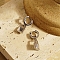 Non-Tarnish Lock Stainless Steel Hoop Earrings for Women, Stainless Steel Color, 31x10mm