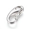 Tarnish Resistant 304 Stainless Steel Keychain Clasp Findings, Snap Clasps, Stainless Steel Color, 26x13x4.5mm, Hole: 6x4mm