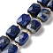 Natural Lapis Lazuli Beads Strands, Faceted, Rectangle, 10x8x4.5mm, Hole: 1mm, about 31pcs/strand, 15.35''(39cm)