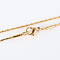 304 Stainless Steel Boston Link Chain Necklaces, with Lobster Claw Clasps, Golden, 17.9 inch(45.4cm), 1mm