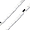Electroplated Synthetic Non-magnetic Hematite Beads Strands, Rectangle, Silver Plated, 4x2.5x2.5mm, Hole: 0.8mm, about 104pcs/strand, 17.09''(43.4cm)