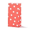 Rectangle Kraft Paper Bags, None Handles, Gift Bags, Polka Dot Pattern, Red, 9.1x5.8x17.9cm