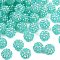 AB-Color Resin Rhinestone Beads, with Acrylic Round Beads Inside, for Bubblegum Jewelry, Cyan, 14x12mm, Hole: 2~2.5mm