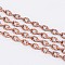 Iron Textured Cable Chains, Unwelded, Lead Free and Nickel Free, Red Copper Color, with Spool, 4x3x1mm, about 328.08 Feet(100m)/roll