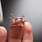 Twelve Constellation Brass Micro Pave Clear Cubic Zirconia Cuff Rings, Platinum, Virgo, Inner Diameter: Adjustable