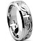 Alloy Hollow Out Cross Finger Ring for Women, Platinum, US Size 10(19.8mm)