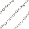 304 Stainless Steel Heart Link Chains, Soldered, Stainless Steel Color, 6.5x4.5x0.5mm