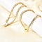 Brass Pave Clear Cubic Zirconia Tennis Necklaces, White ABS Imitation Pearl Pendant Necklaces, Rack Plating, Long-Lasting Plated, Lead Free & Cadmium Free, Real 18K Gold Plated, 16.93 inch(43cm)