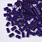 2-Hole Glass Seed Beads, Opaque Spray Painted or Transparent Spray Painted, Rectangle, Indigo, 4.5~5.5x2x2~2.5mm, Hole: 0.5~0.8mm