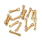 Ion Plating(IP) 304 Stainless Steel Connector Charms, Bar Links, Real 18K Gold Plated, 8x2x1mm, Hole: 1mm