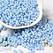 Opaque Colours Luster Glass Seed Beads, Peanut, Cornflower Blue, 6x3.5x3mm, Hole: 1mm, about 161pcs/10g