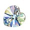 Preciosa® MAXIMA Crystal Pendants, Czech Crystal, 433 68 301 Heart, 00030 200 Crystal AB, 10mm, Hole: 1.2mm