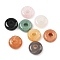 Natural & Synthetic Mixed Gemstone Donut/Pi Disc Charms, Mixed Dyed and Undyed, 18x7.5~8.5mm, Hole: 5mm