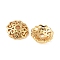 Brass Bead Caps, Flower, Real 18K Gold Plated, 8.5x8.5x2.5mm, Hole: 1.6mm