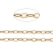 304 Stainless Steel Cable Chains, Unwelded, with Spool, Golden, 6x4x0.7mm, about 32.8 Feet(10m)/roll