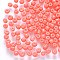 12/0 Baking Paint Glass Round Seed Beads, Light Coral, 1.5~2x1.5mm, Hole: 0.5~1mm, about 30000pcs/pound