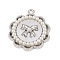 Rack Plating Alloy with Acrylic Pendants, with ABS Imitation Pearl Beads, Flower with Bowknot, Seashell Color, 25.5x22x3.5mm, Hole: 2mm
