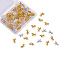 Alloy Cabochons, for DIY Hair Accessories, Unicorn, Cadmium Free & Lead Free, Golden & Silver, 7x10.5x1.5mm, 2 colors, 50pcs/color, 100pcs/box