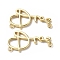 Eco-Friendly Rack Plating Brass Pendants, Long-Lasting Plated, Lead Free & Cadmium Free, Word Dear, Real 18K Gold Plated, 13x25x2mm, Hole: 1.2mm