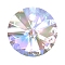 Preciosa® Crystal Pendants, Czech Crystal, 433 61 306 Rivoli, 00030 200 Crystal AB, 14mm, Hole: 1.5mm.