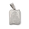 Non-Tarnish Mother's Day Theme 304 Stainless Steel Pendants, Rectangle with Child & Mother Charms, Stainless Steel Color, 20x13x2mm, Hole: 6.5x3mm