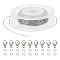 arricraft 32.8 Feet(10m) 4mm Stainless Steel Cable Link Chain Roll with 20 Lobster Clasps and 50 Open Jump Rings Bulk, Jewelry Making Chains Kit for DIY Jewelry Necklace Bracelet Making DIY Findings