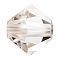 Preciosa® Crystal Beads, Czech Crystal, Bicone(451 69 302 Rondelle), 00030 279 Velvet, 4mm, Hole: 0.8mm
