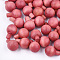 Natural Wood Beads, No Hole/Undrilled, Dyed, Red, 14x10mm