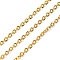 304 Stainless Steel Cable Chains, Soldered, with Spool, Real 18K Gold Plated, 3x2x0.5mm, 10m/roll