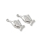 304 Stainless Steel Charms, Fish Charms, Anti-Tarnish, Stainless Steel Color, 13.5x6.5x2mm, Hole: 1.2mm