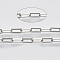 Tarnish Resistant 304 Stainless Steel Venetian Chains, Paperclip Chains, Flat Oval, Drawn Elongated Cable Chains, with Spool, Unwelded, Stainless Steel Color, Link: 8x3x1.5mm, about 65.61 Feet(20m)/roll