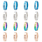 BENECREAT 16Pcs 0.6inch Stainless Steel Rings, Simple Stacking Rings in 4 Colours, Plain Rings 4mm Wide, High Polish Plain Dome Rings in Mixed Colours, for Everyday, Parties