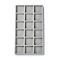 18 Grids Flocking PE Bead Design Boards, DIY Beading Jewelry Making Tray, Rectangle, Gray, 34.5x20x1.5cm
