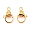 304 Stainless Steel Lobster Claw Clasps, Parrot Trigger Clasps, Real 24K Gold Plated, 16x10.5x4.7mm, Hole: 2.2mm