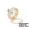 Fashionable Brass Rhinestone Plaid Ring Jewelry, Golden, Clear, show in picture