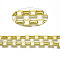 Unwelded Iron Box Chains, Venetian Chains, with Spool, Golden, 11.7x7.5x3.6mm, about 32.8 Feet(10m)/roll