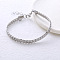 Stainless Steel Snake Chain Bracelets for Women, Stainless Steel Color
