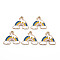 Alloy Enamel Pendants, Cadmium Free & Nickel Free & Lead Free, Rainbow with Unicorn, Light Gold, Colorful, 16.5x20x1mm, Hole: 1.6mm